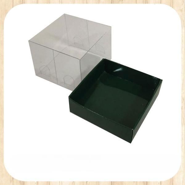 7x7x5 ALTI YEŞİL ÜSTÜ ASETAT KUTU