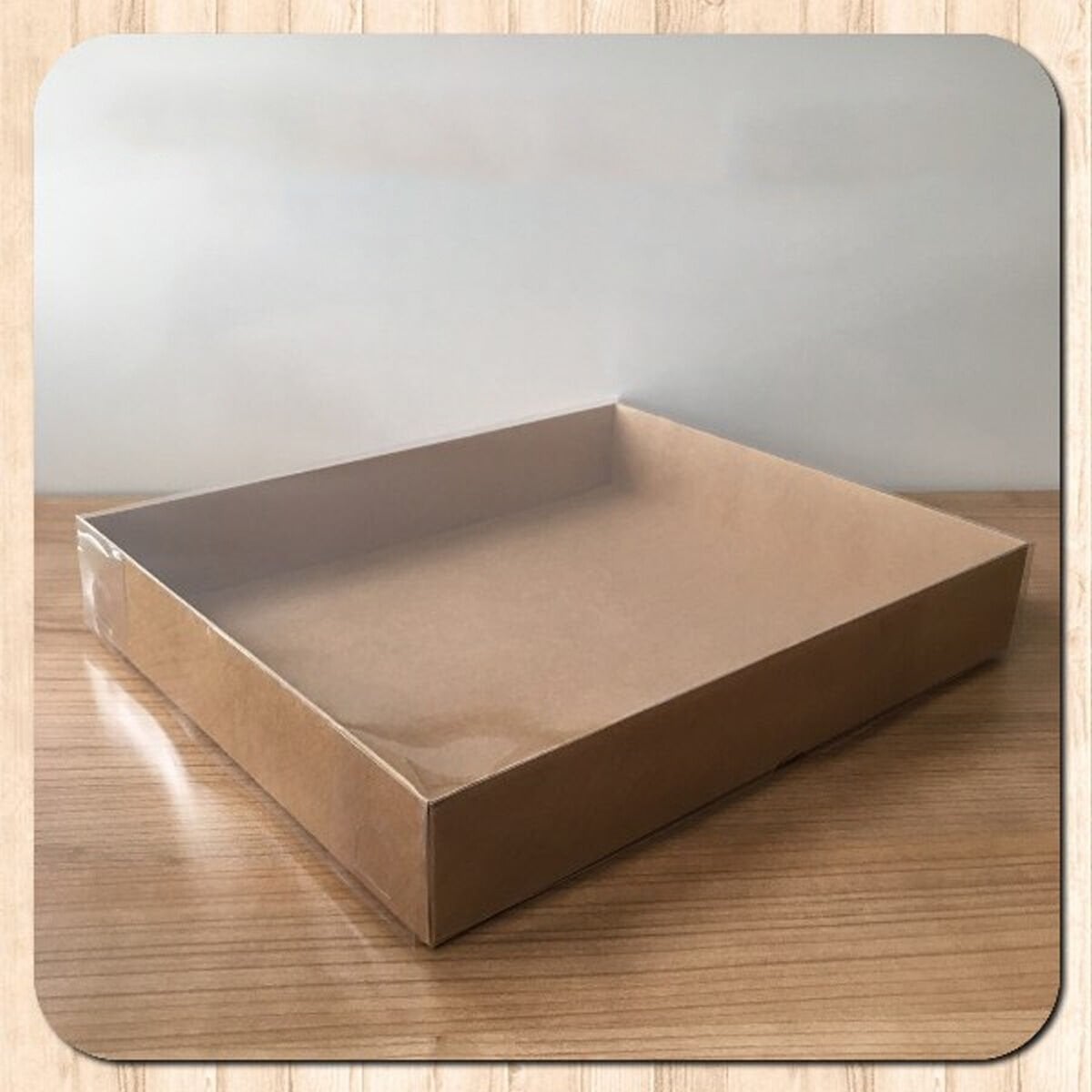 25x30x5 ALTI KRAFT ÜSTÜ ASETAT KUTU