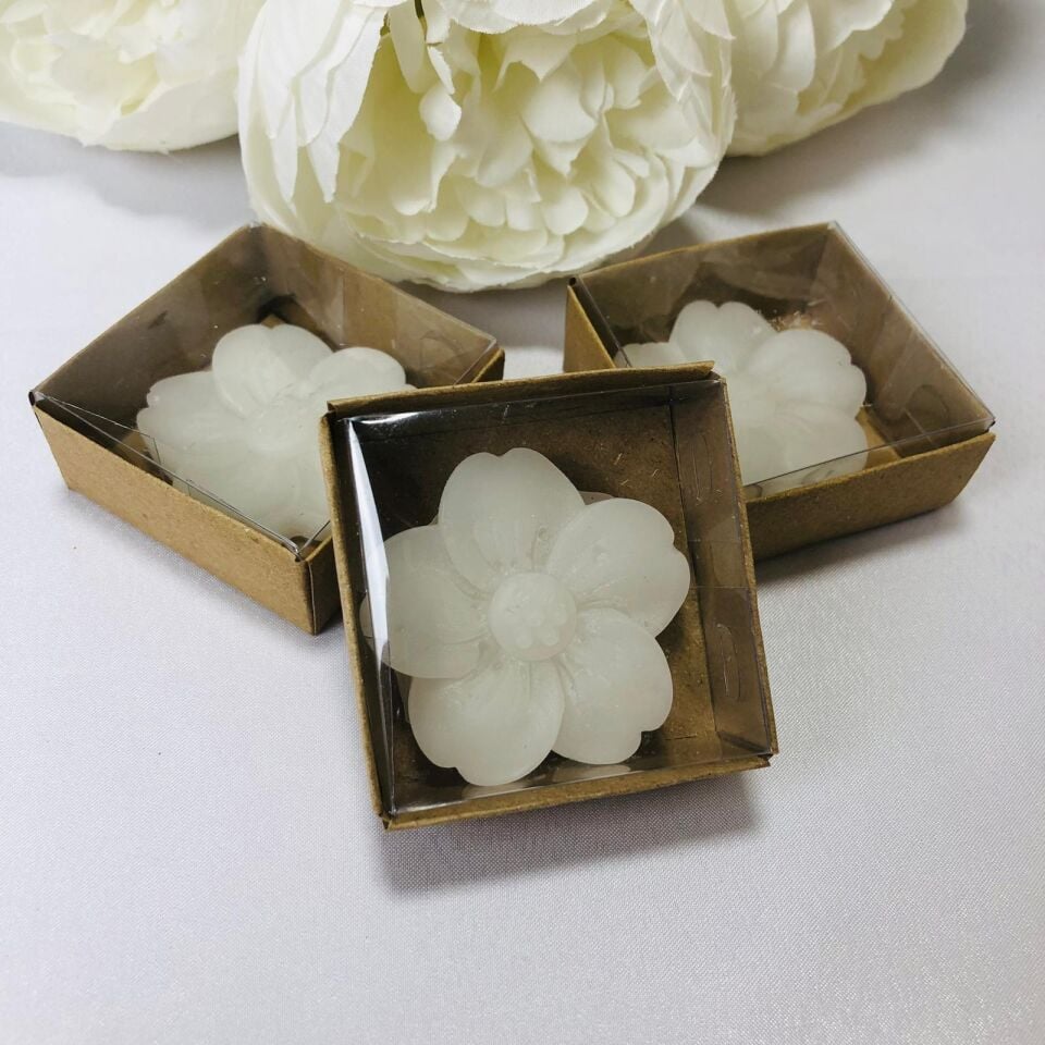 ÇİÇEK MUM ALT KRAFT ASETAT KUTULU 4,5cm