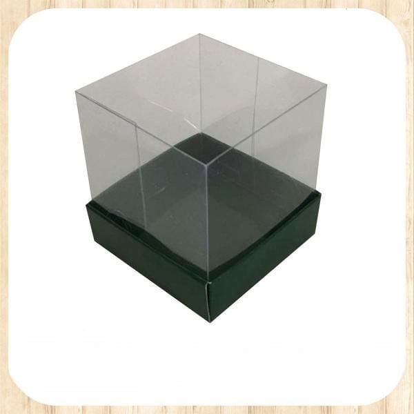 7x7x7 ALTI YEŞİL ÜSTÜ ASETAT KUTU