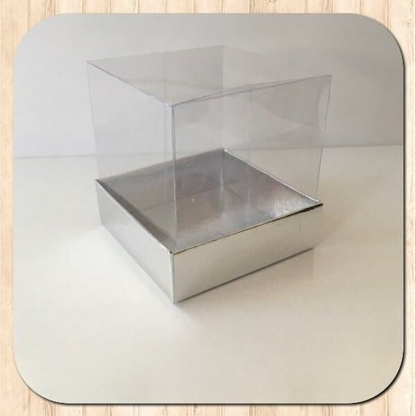 7x7x7 ALTI GÜMÜŞ ÜSTÜ ASETAT KUTU