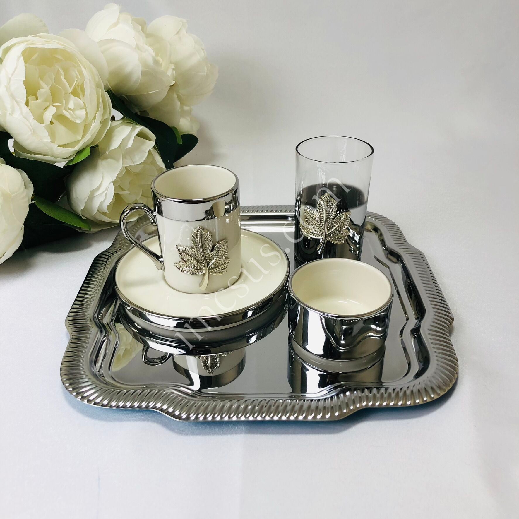 ÇINAR YAPRAĞI DAMAT KAHVE FİNCAN SETİ