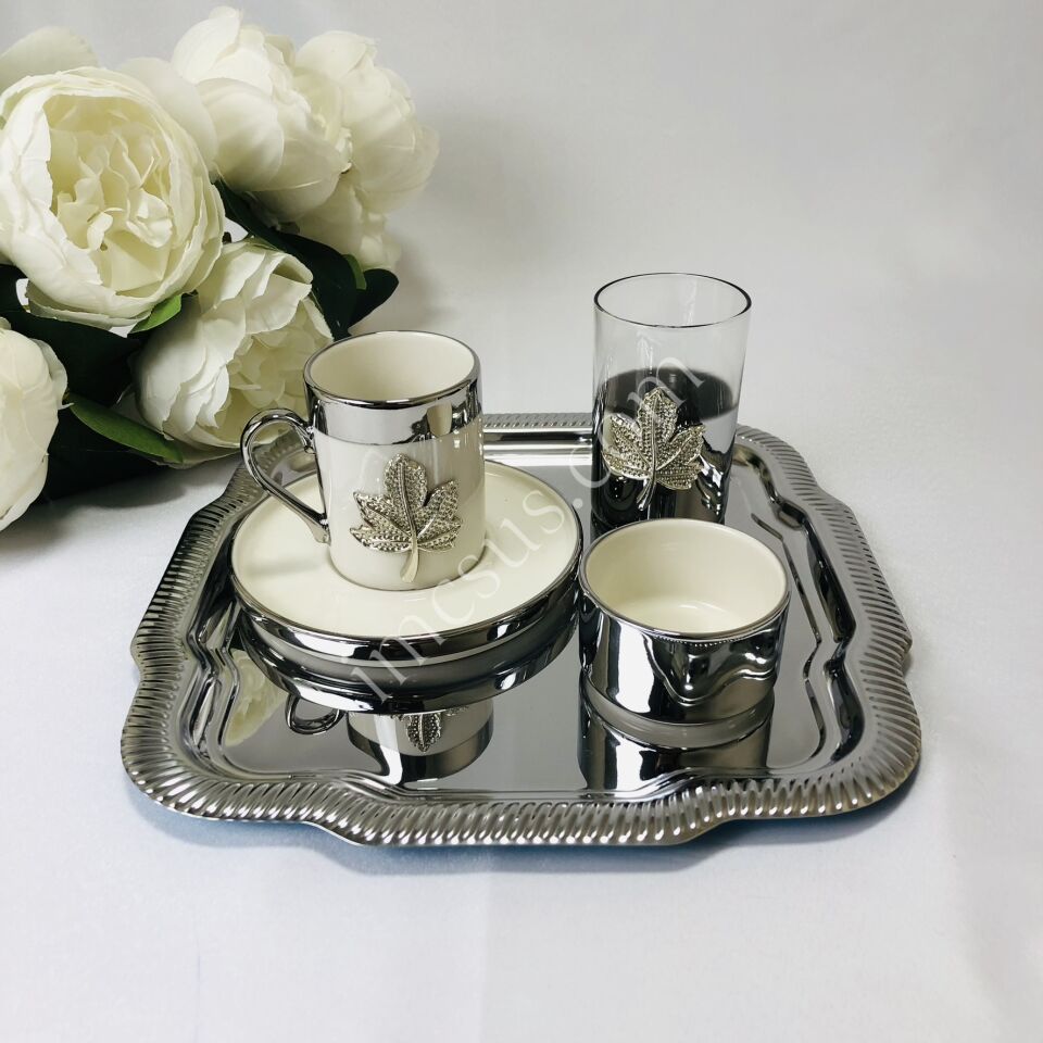 ÇINAR YAPRAĞI DAMAT KAHVE FİNCAN SETİ