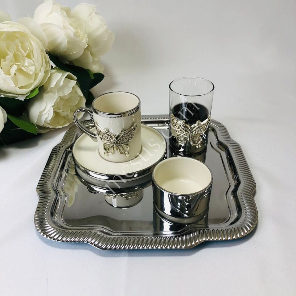 KELEBEK FİGÜR DAMAT KAHVE FİNCAN SETİ