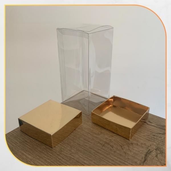 7x7x14 GOLD ÇİFT TARAFLI KARTON VE ASETAT KUTU