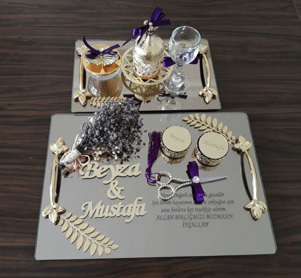 CAM TEPSİ YAPRAK 2'Lİ DİKDÖRTGEN