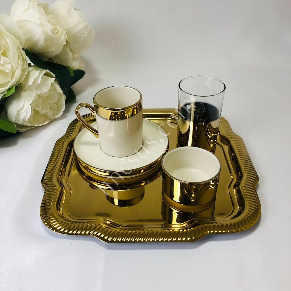 DÜZ DAMAT KAHVE FİNCAN SETİ
