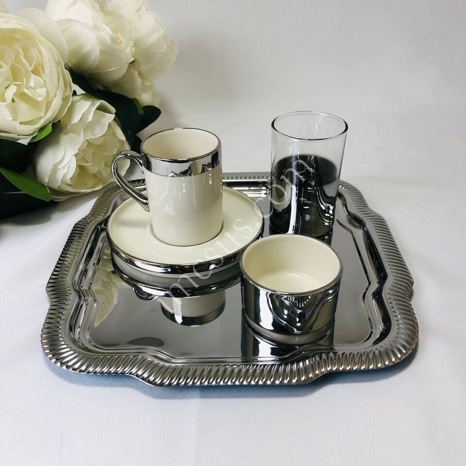DÜZ DAMAT KAHVE FİNCAN SETİ