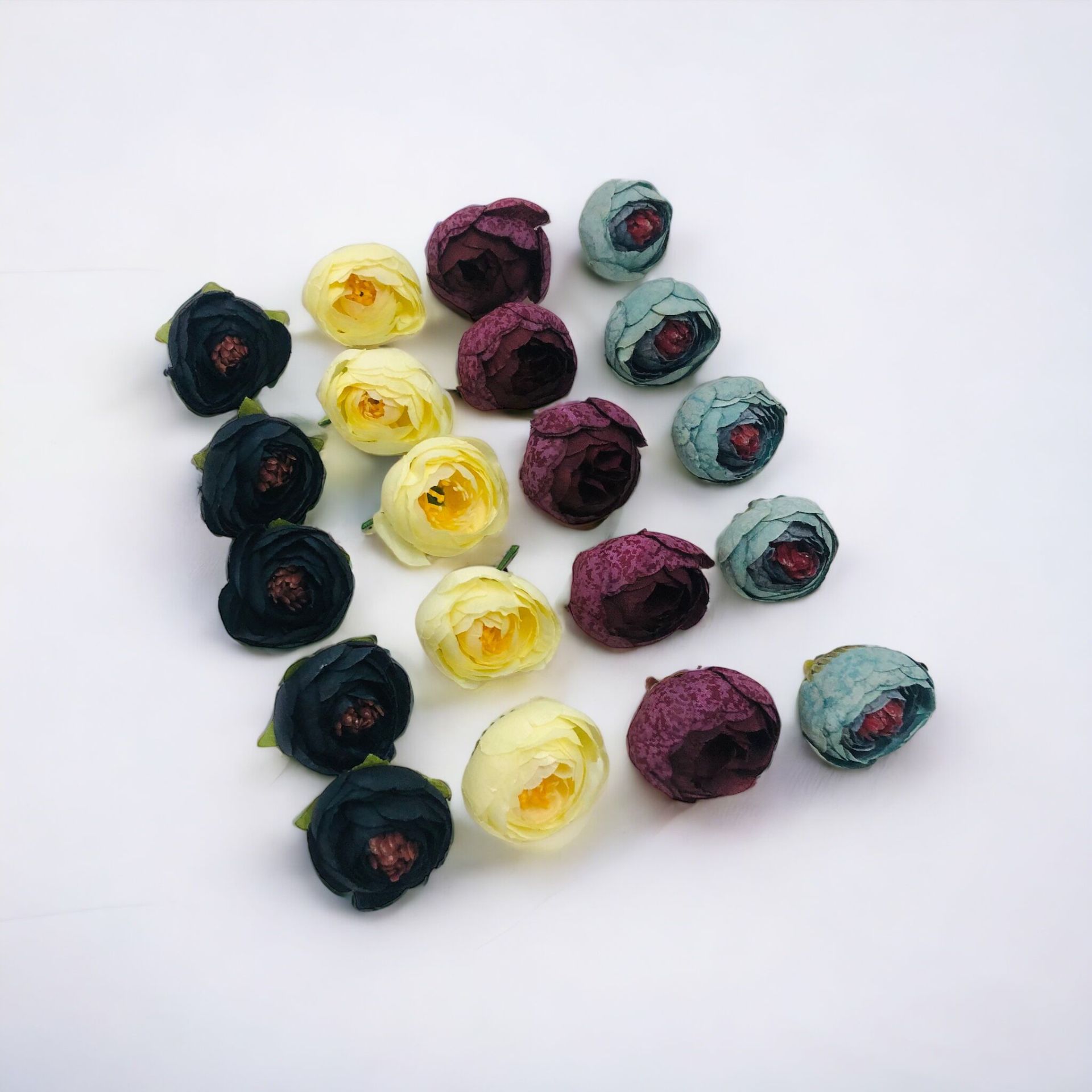 KAFA ŞAKAYIK 3,5cm YAPAY ÇİÇEK 1 Paket(10 adet) - Mavi
