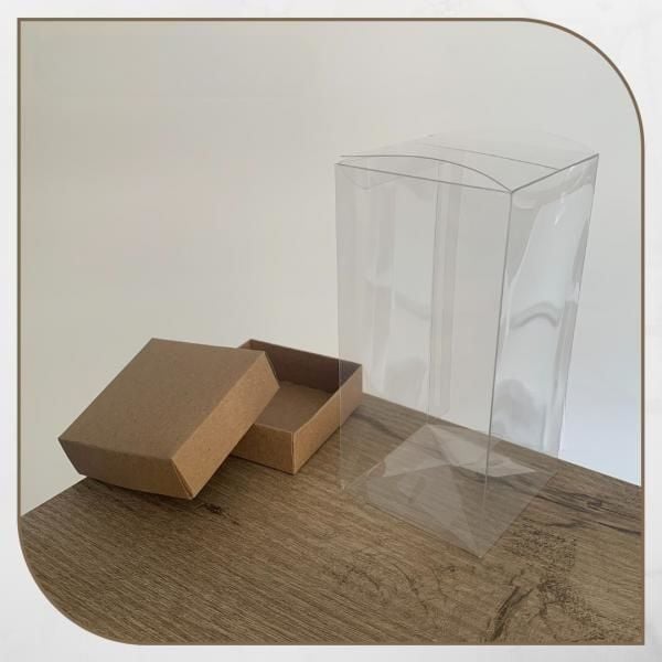 7x7x14 KRAFT ÇİFT TARAFLI KARTON VE ASETAT KUTU