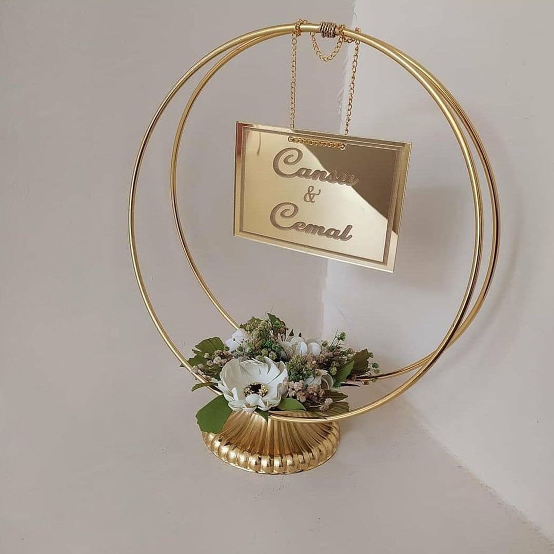 METAL ŞAMDAN İSİMLİK 34*30cm