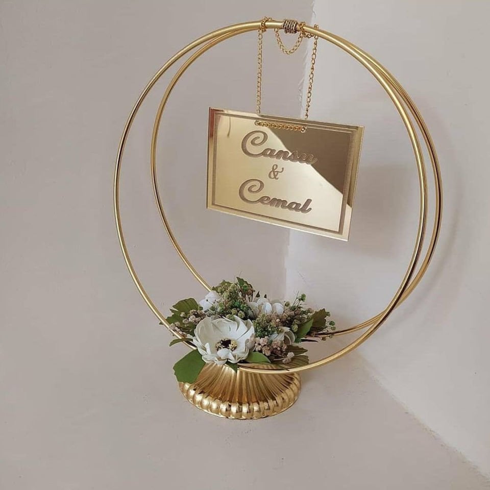 METAL ŞAMDAN İSİMLİK 34*30cm