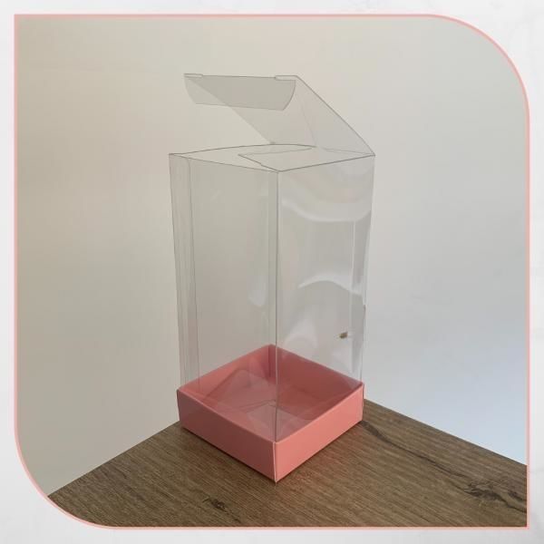 7x7x14 ALTI PEMBE ÜSTÜ KARTON ASETAT KUTU