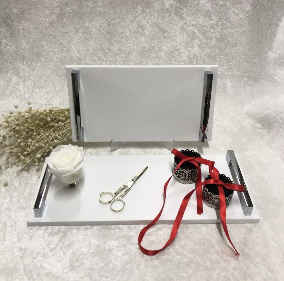 TEPSİ 2'Lİ CORİAN MERMER İNCE DİKDÖRTGEN