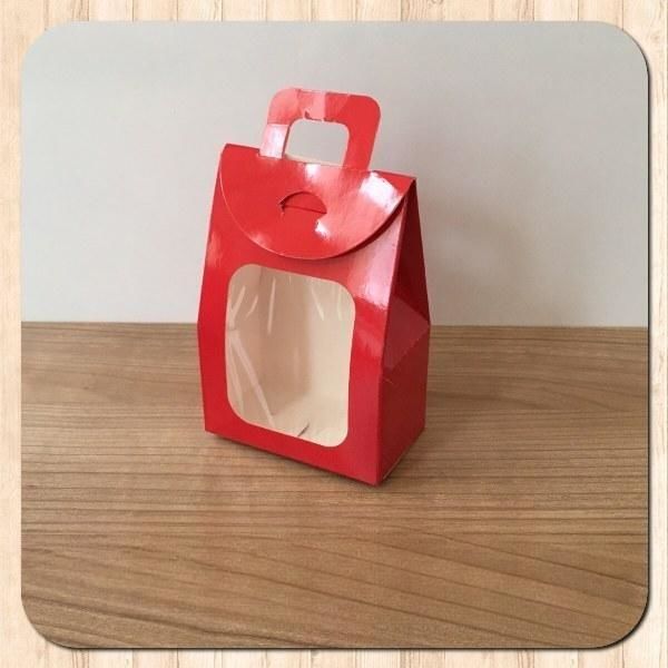 7.5x10.5x4.5 PENCERELİ KIRMIZI ÇEREZ KUTUSU