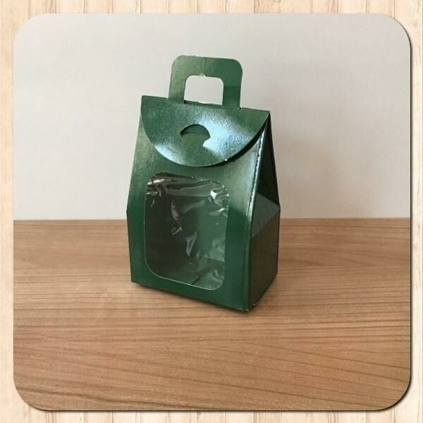 7.5x10.5x4.5 PENCERELİ YEŞİL ÇEREZ KUTUSU