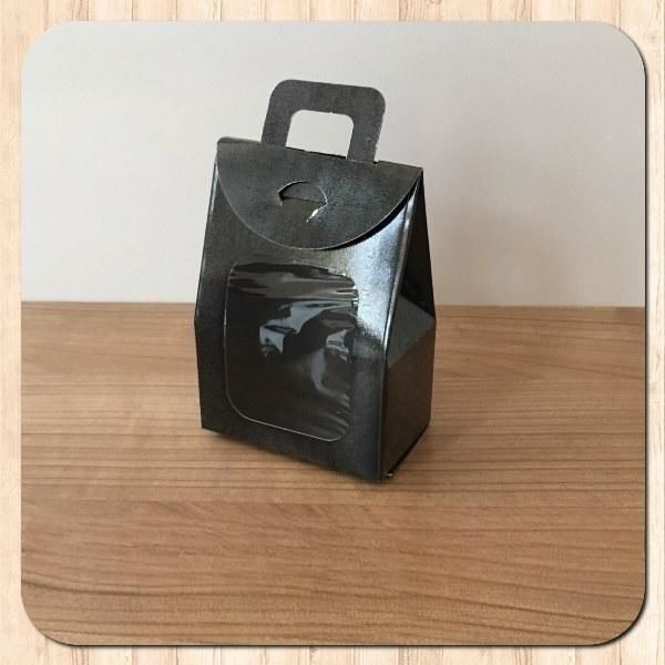 7.5x10.5x4.5 PENCERELİ SİYAH ÇEREZ KUTUSU