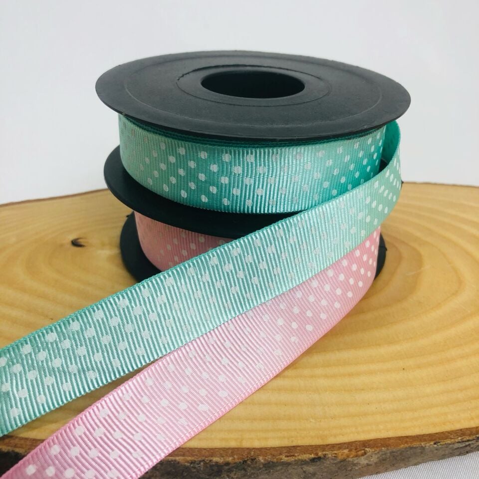 POLKA DOT GROSGRAIN RIBBON 2cm 20 Meters