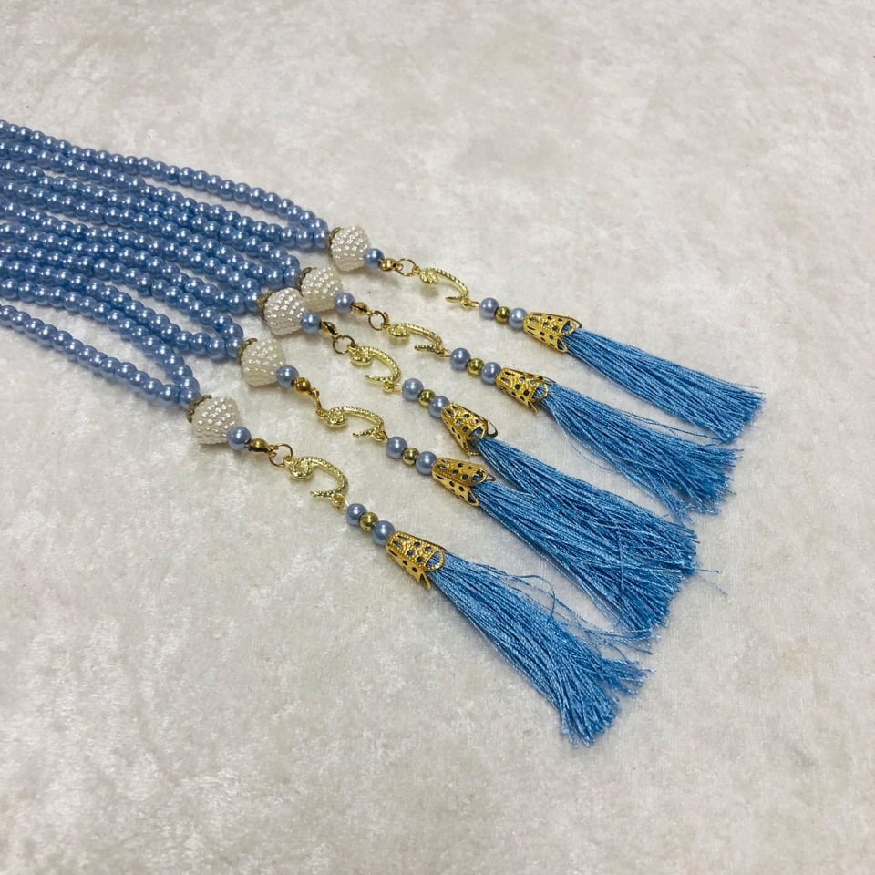 İNCİ TESBİH BEBE MAVİSİ 6mm