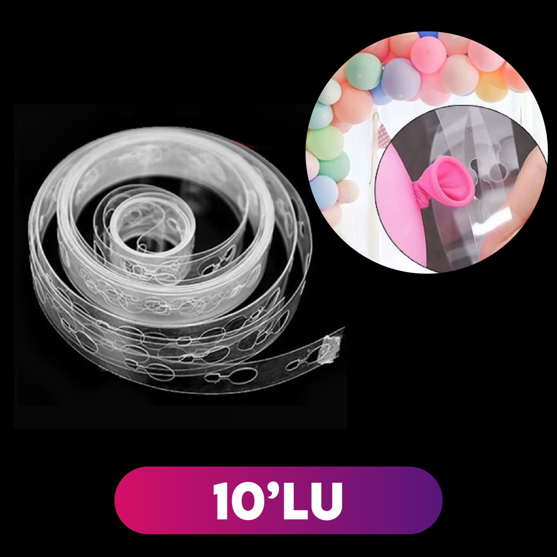 BALON ZİNCİR YAPMA APARAT 5 METRE 10'LU 1 Paket(10 adet)