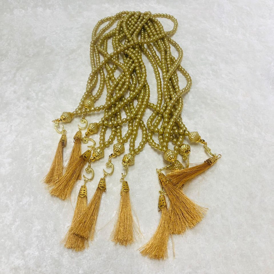 İNCİ TESBİH GOLD 6mm