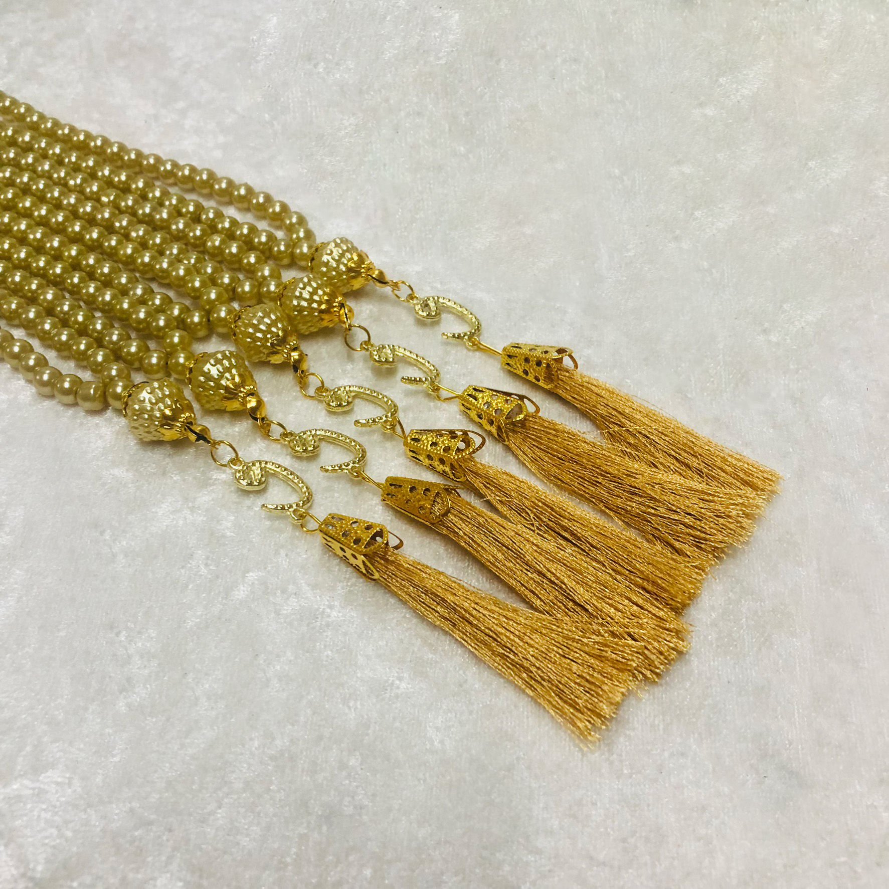 İNCİ TESBİH GOLD 6mm
