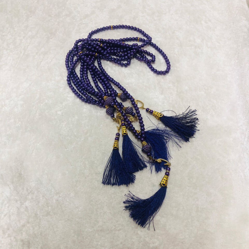 İNCİ TESBİH LACİVERT 6mm