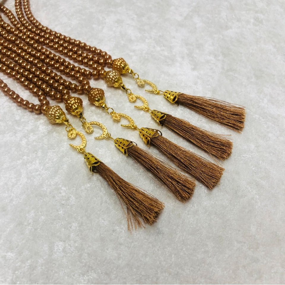 İNCİ TESBİH KAHVERENGİ 6mm