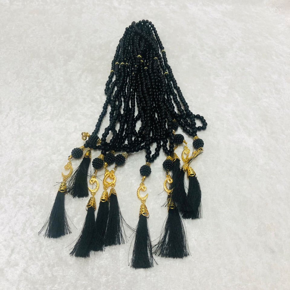 İNCİ TESBİH SİYAH 6mm