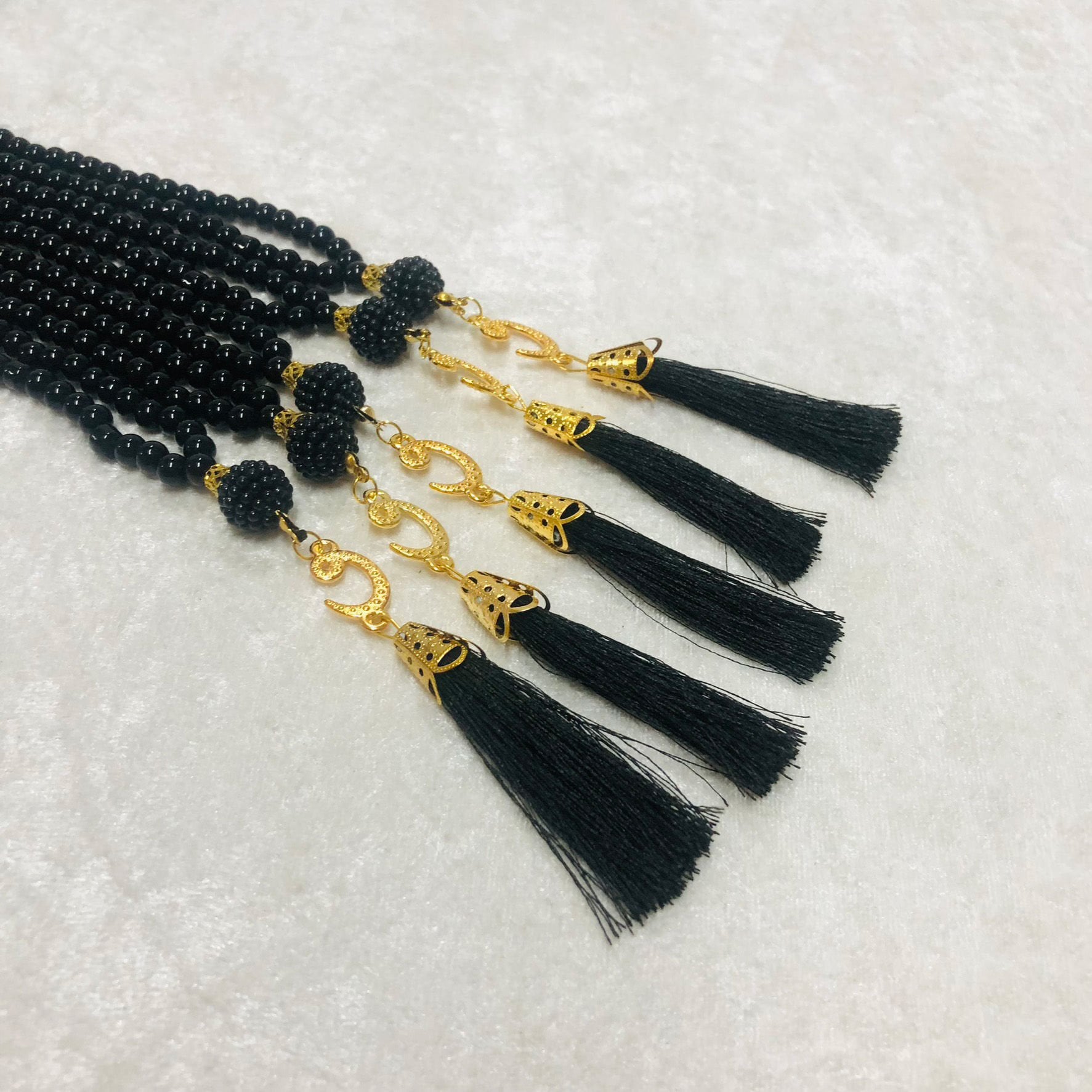 İNCİ TESBİH SİYAH 6mm