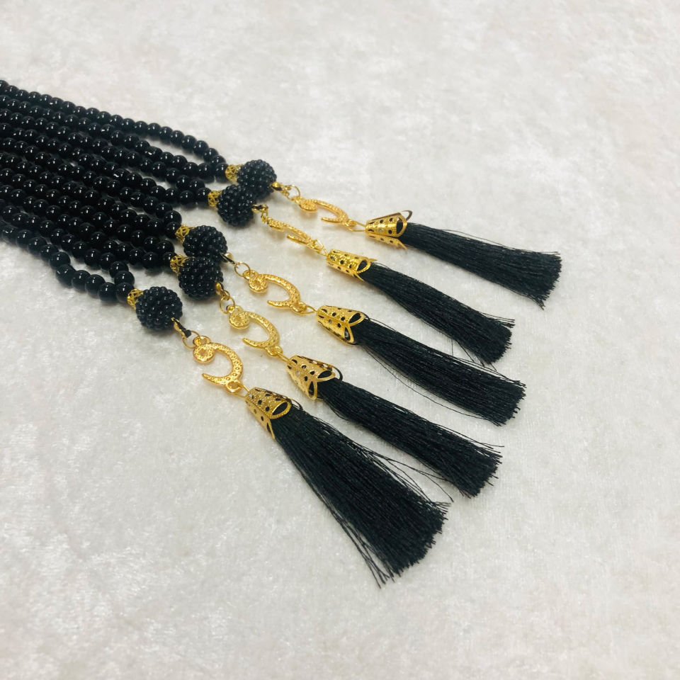 İNCİ TESBİH SİYAH 6mm