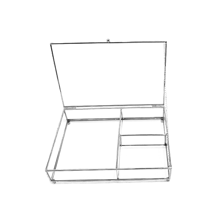 CAM KUTU KAPAKLI YAN BÖLMELİ 30*20*6cm