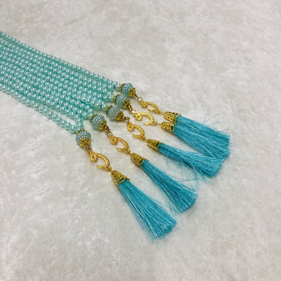 İNCİ TESBİH TURKUAZ 6mm