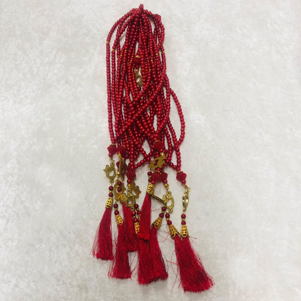 İNCİ TESBİH KIRMIZI 6mm