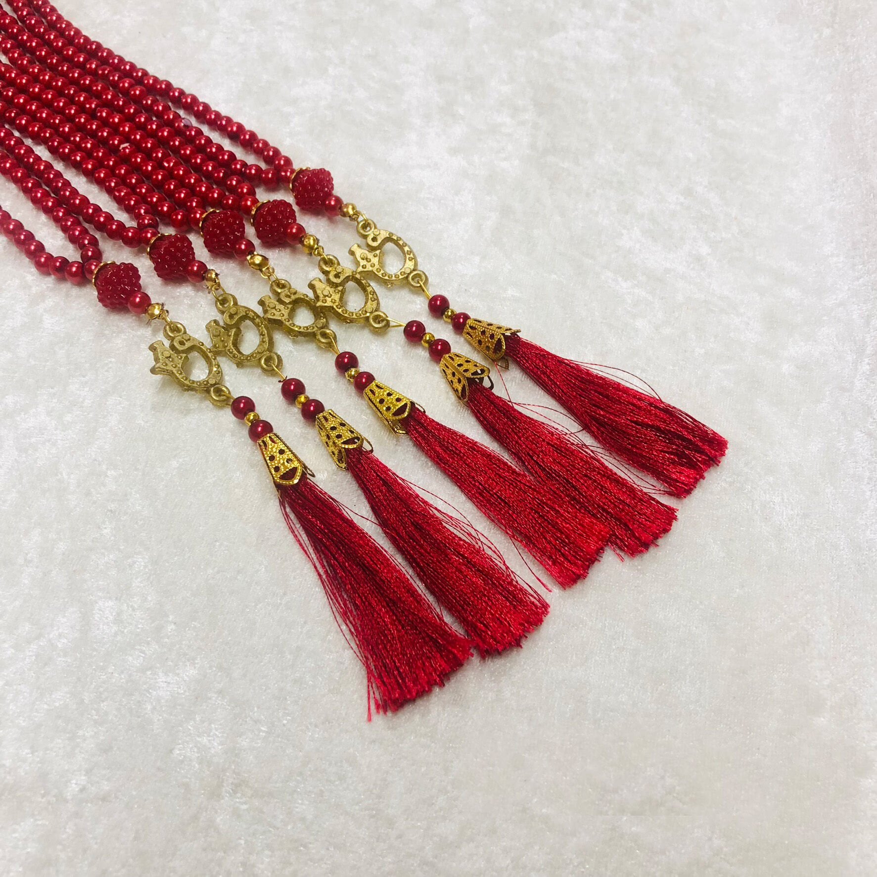 İNCİ TESBİH KIRMIZI 6mm