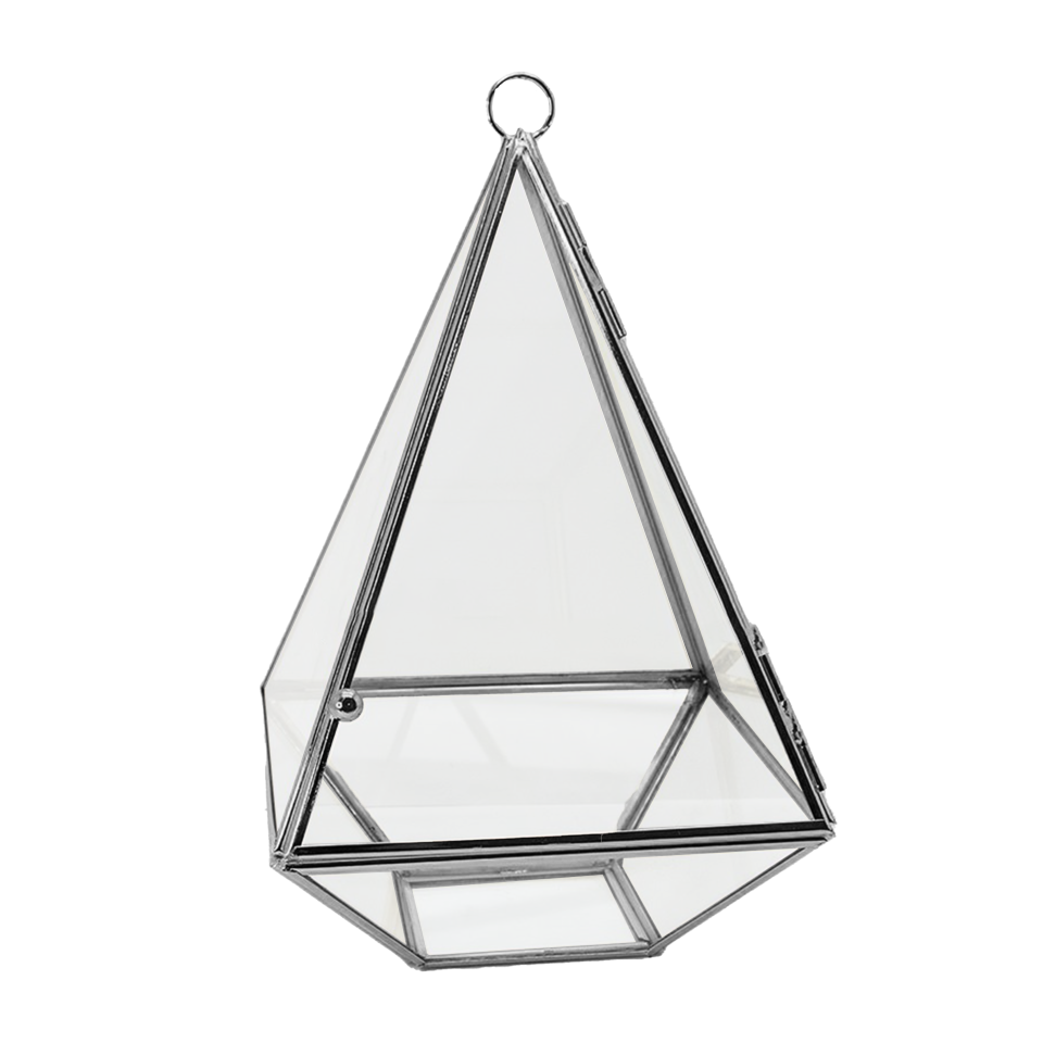 CAM KUTU PİRAMİT KAPAKLI BÜYÜK 30cm*18cm