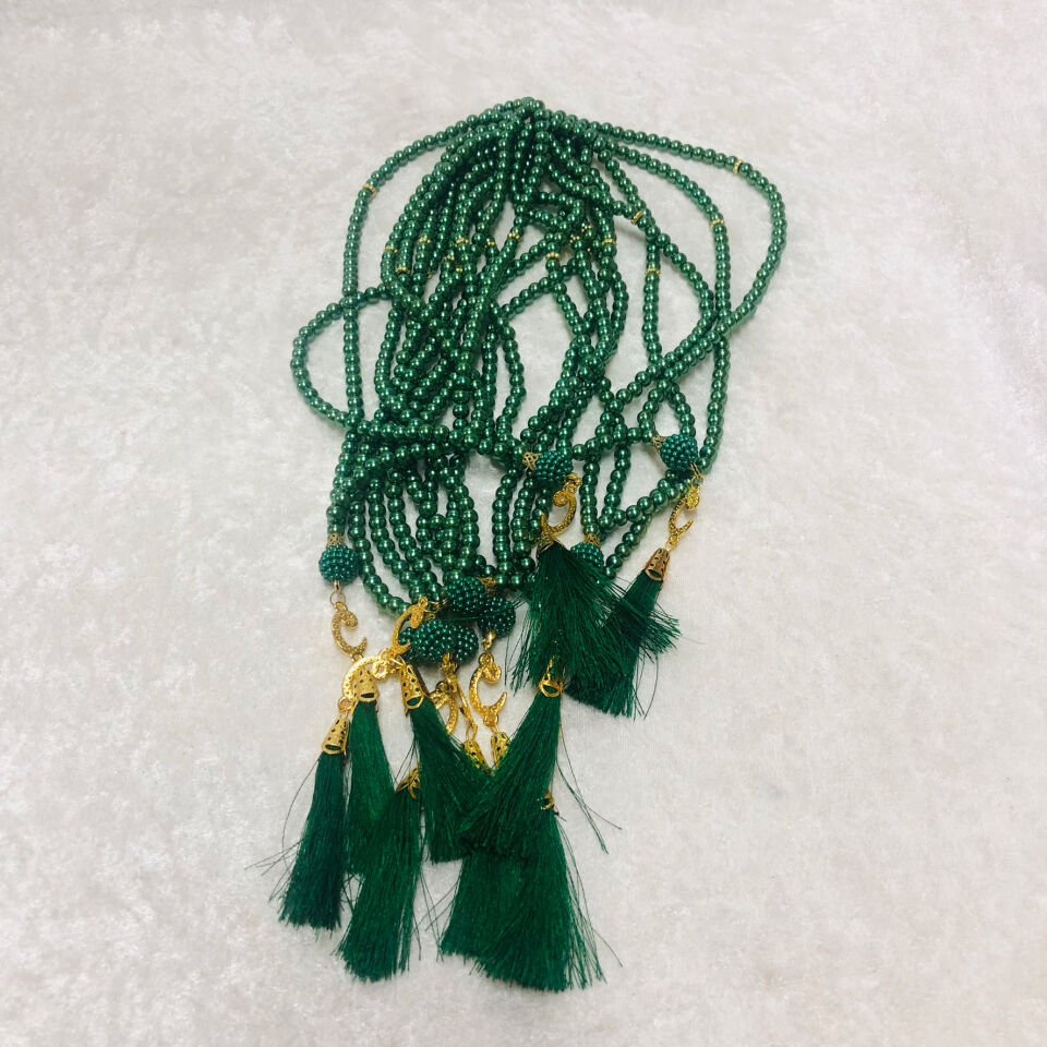 İNCİ TESBİH ZÜMRÜT YEŞİLİ 6mm