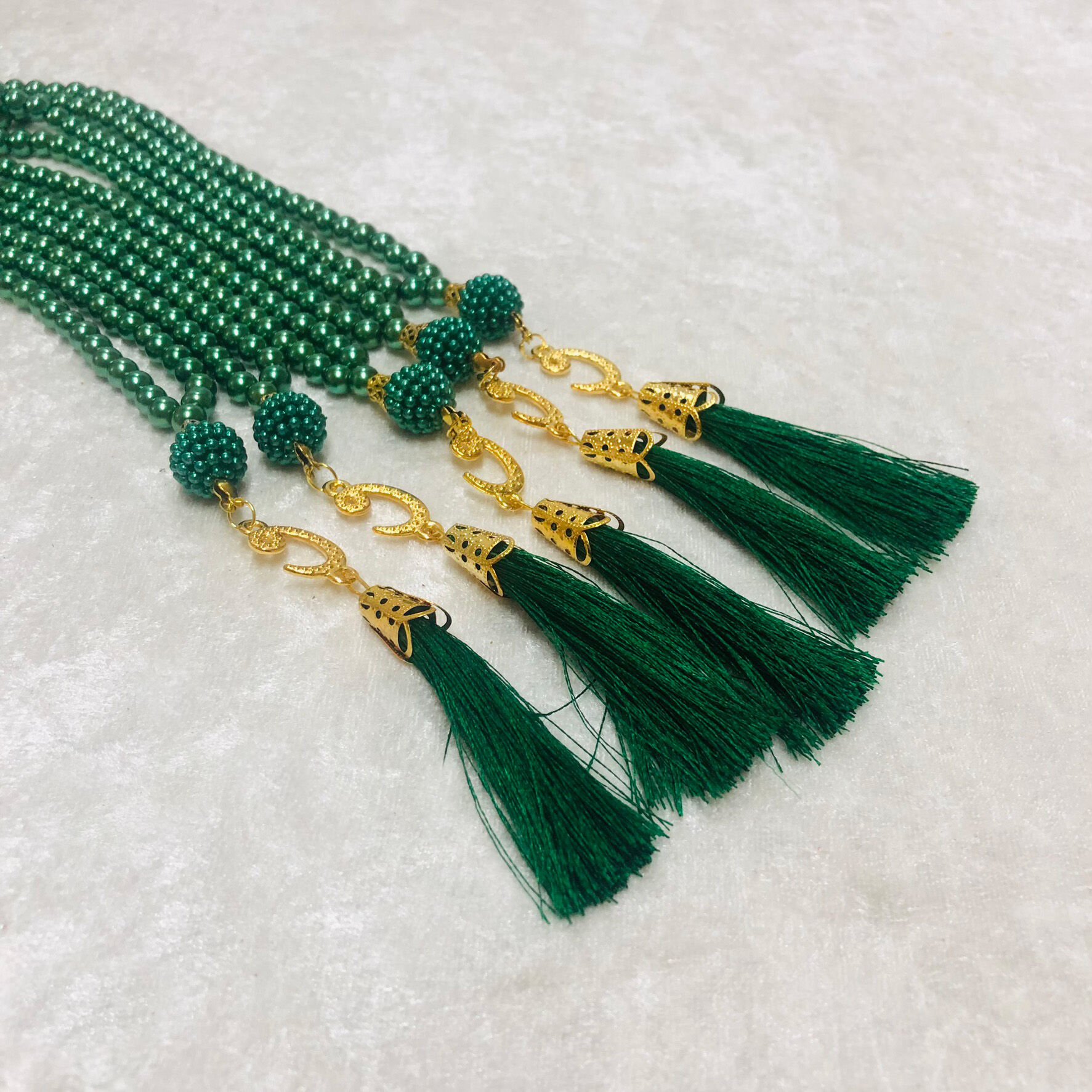 İNCİ TESBİH ZÜMRÜT YEŞİLİ 6mm