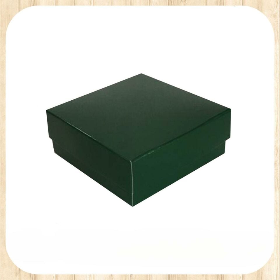 8x8x3 YEŞİL KOMPLE KARTON KUTU
