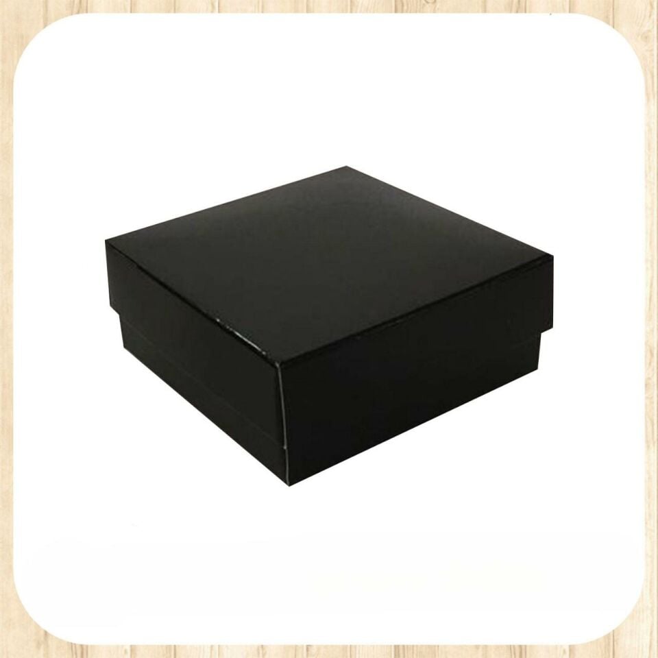 8x8x3 SİYAH KOMPLE KARTON KUTU
