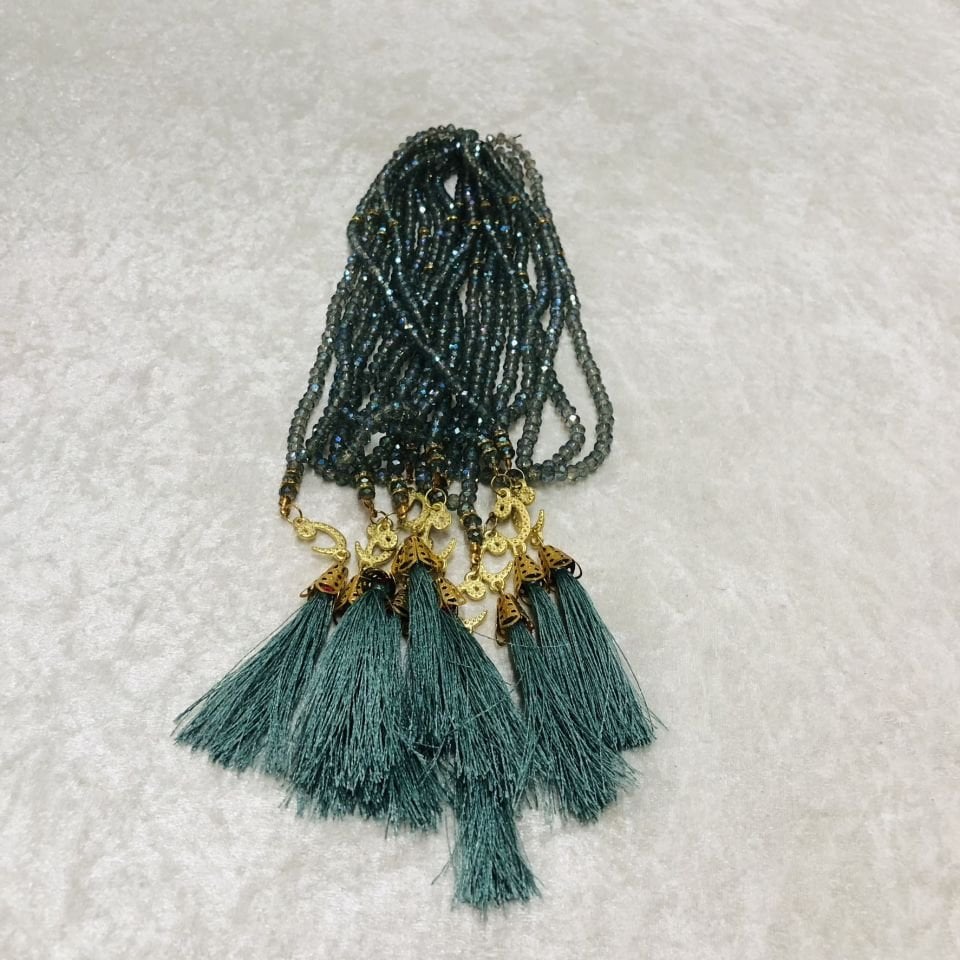 KRİSTAL TESBİH YEŞİL JANJAN 10'LU 6mm