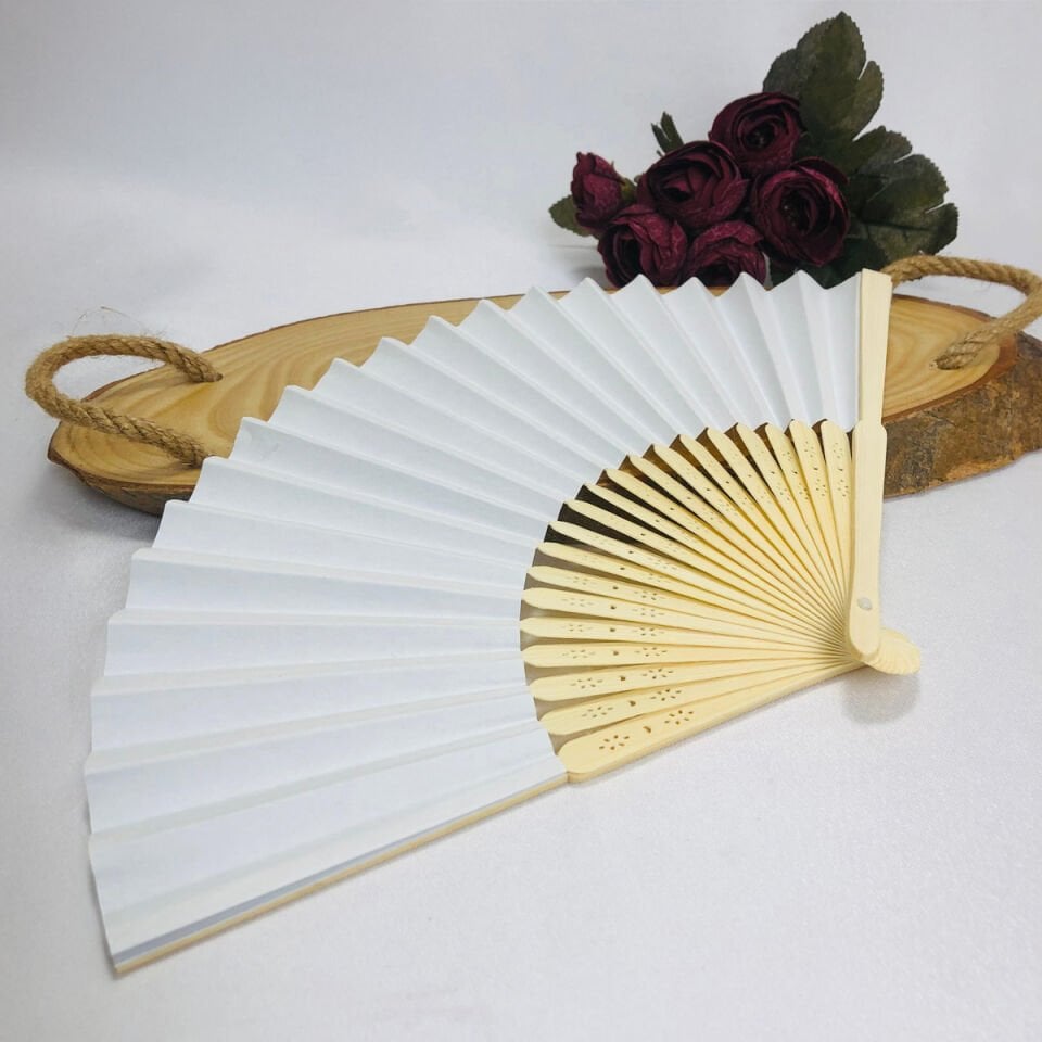 BASKIYA UYGUN AHŞAP YELPAZE