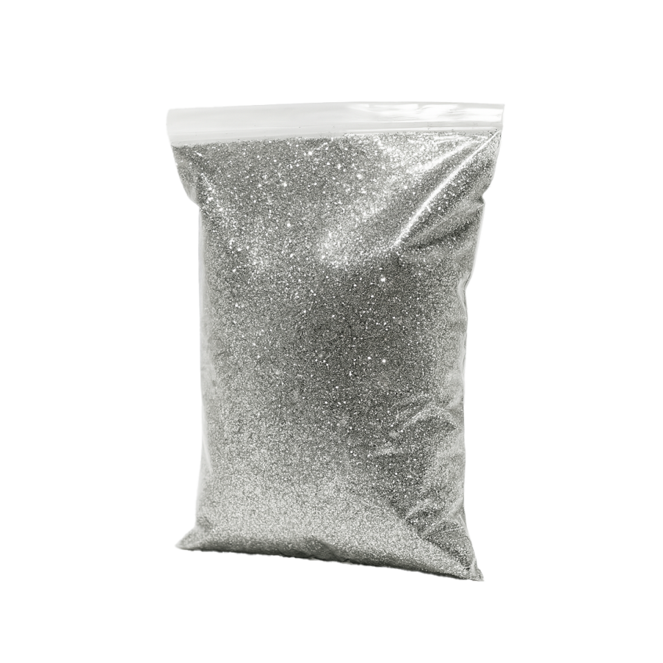 Silver Colored Glitter Powder 1kg