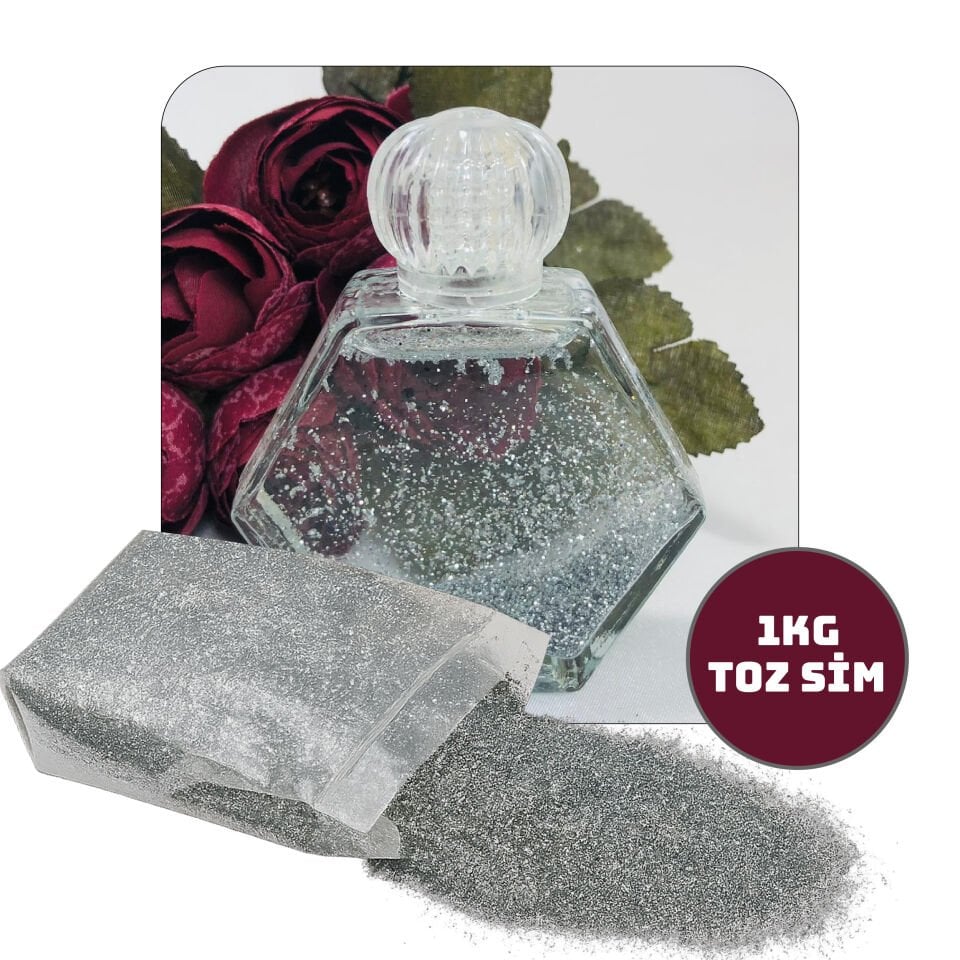 Silver Colored Glitter Powder 1kg