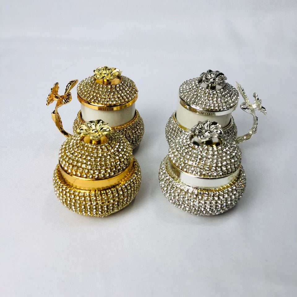 TAŞLI LÜKS FİNCAN TAKIMI  2'Lİ FİNCAN VE LOKULUK