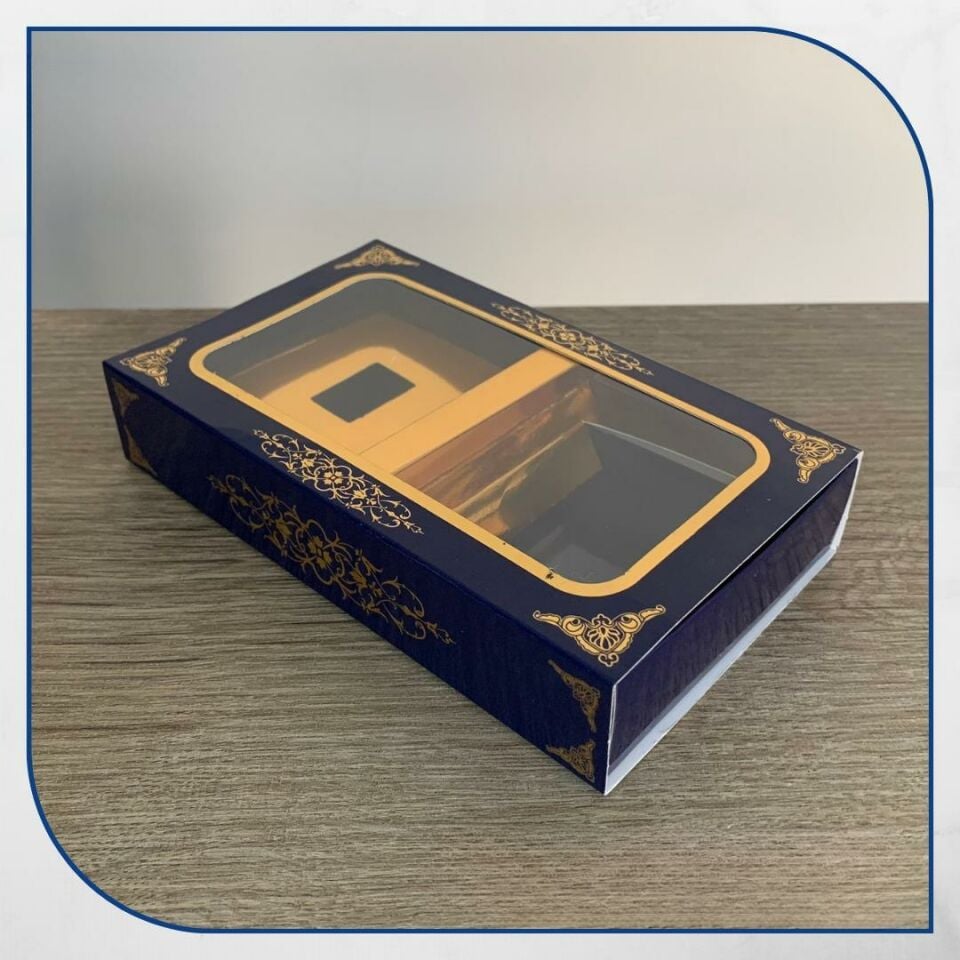 9x16x3 LACİVERT KUTU - GOLD ZİKİRMATİK İÇLİ