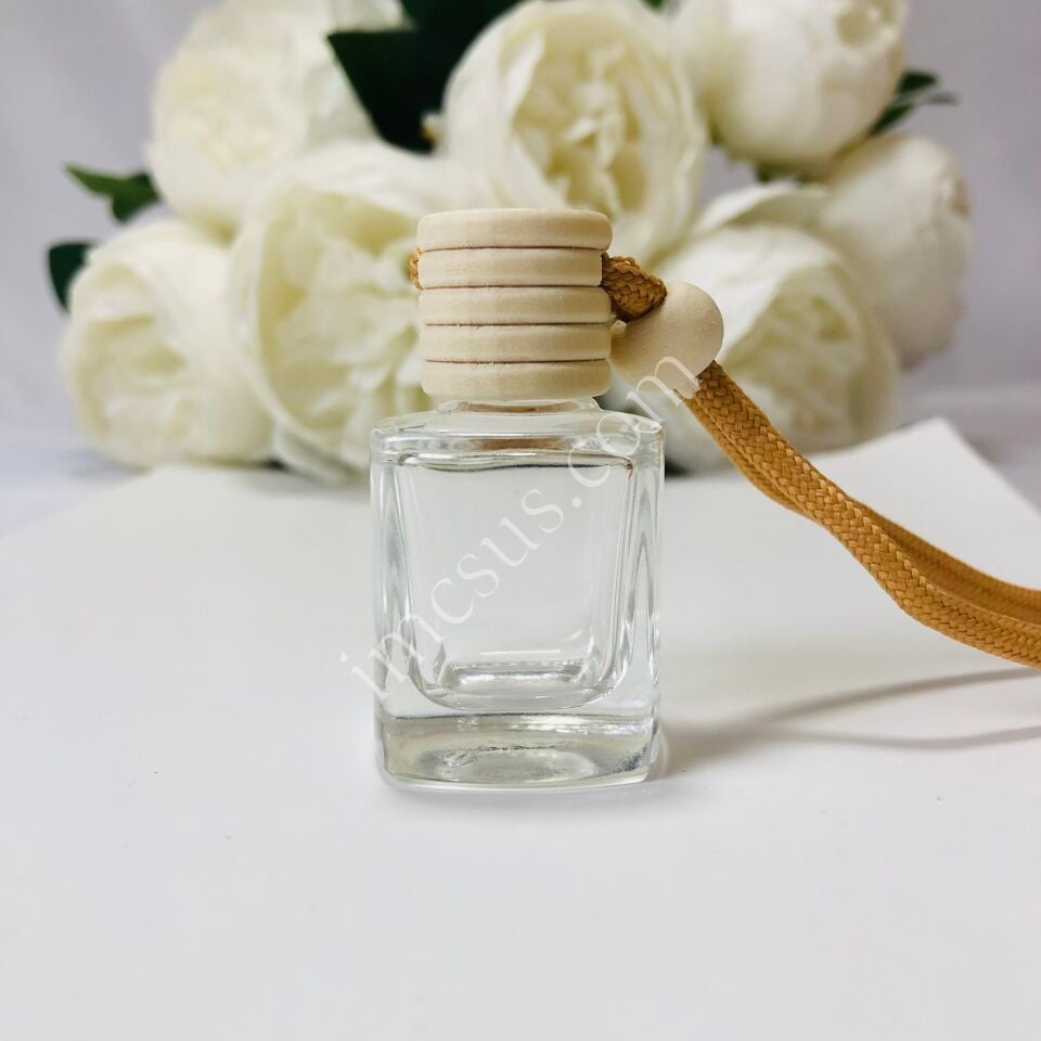 KARE MODEL AHŞAP KAPALI KOKU ŞİŞESİ 15ml (BTL704)