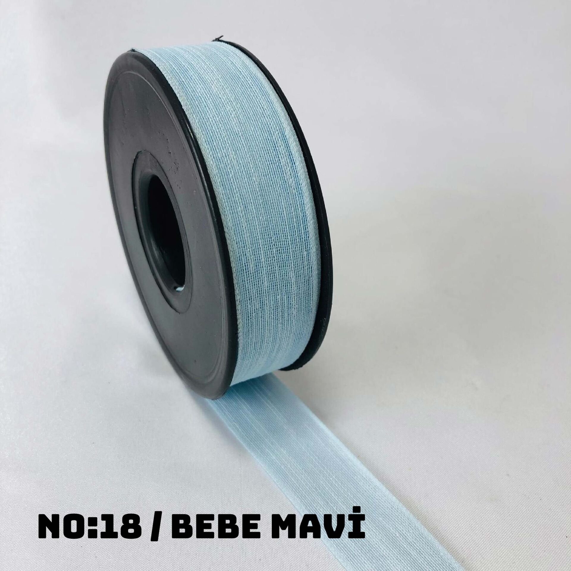 KETEN NOPEL KURDELE 20 METRE NO:18 - BEBE MAVİ - 10 Adet