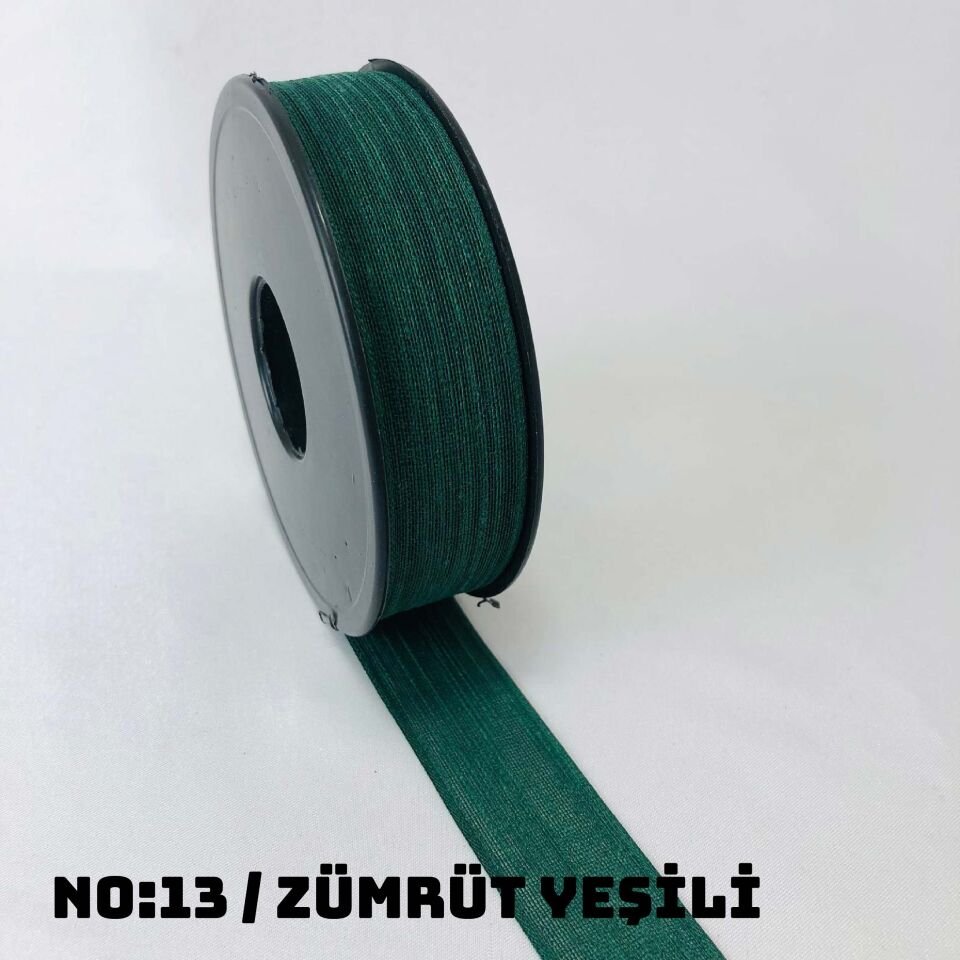 KETEN NOPEL KURDELE 20 METRE NO:13 - ZÜMRÜT YEŞİLİ - 10 Adet