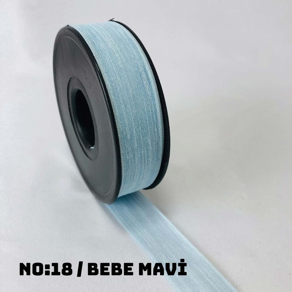 KETEN NOPEL KURDELE 20 METRE NO:18 - BEBE MAVİ - 1 Adet